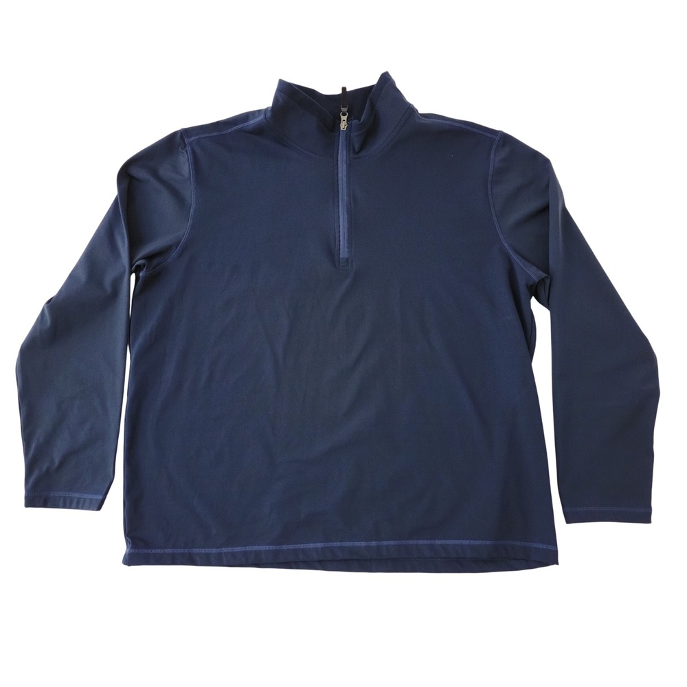 32 Degrees Heat Mens‎ XL Navy Blue Quarter Zip Pullover Long Sleeve Base Layer